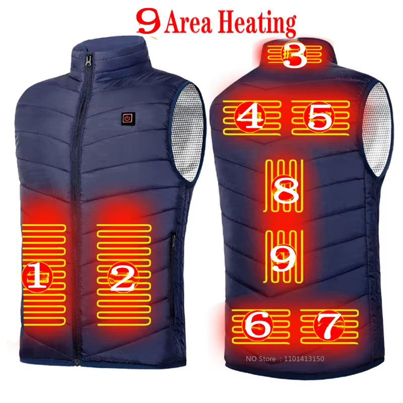 21 Areas Heated Vest Men Electric Heating Vest Usb Heated Jacket Heated Vest Women Heated Bodywarmer Heated down Jacket Winter