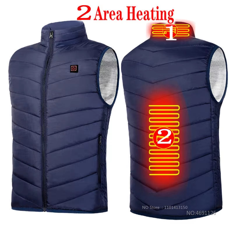 21 Areas Heated Vest Men Electric Heating Vest Usb Heated Jacket Heated Vest Women Heated Bodywarmer Heated down Jacket Winter