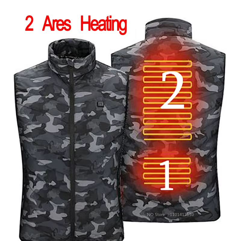 21 Areas Heated Vest Men Electric Heating Vest Usb Heated Jacket Heated Vest Women Heated Bodywarmer Heated down Jacket Winter