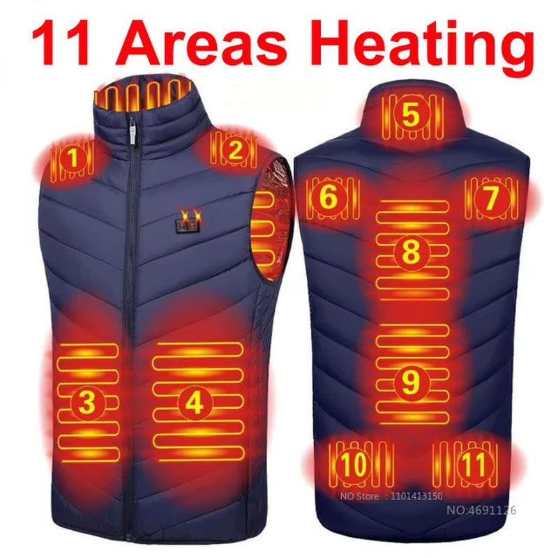 21 Areas Heated Vest Men Electric Heating Vest Usb Heated Jacket Heated Vest Women Heated Bodywarmer Heated down Jacket Winter