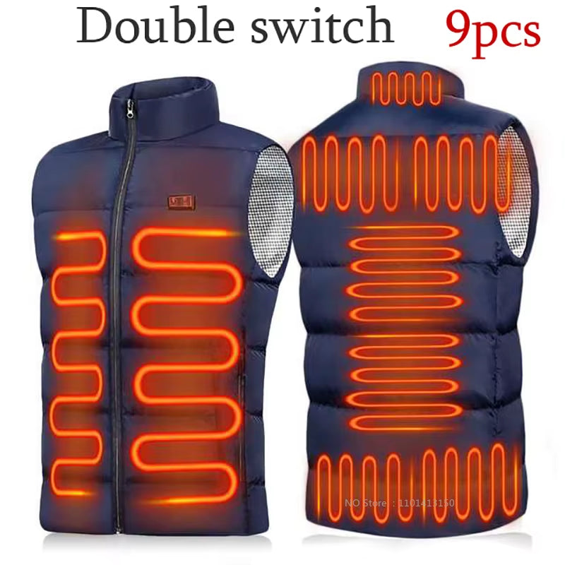 21 Areas Heated Vest Men Electric Heating Vest Usb Heated Jacket Heated Vest Women Heated Bodywarmer Heated down Jacket Winter