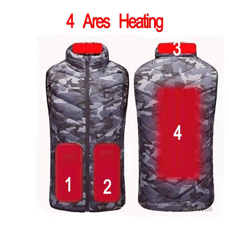 21 Areas Heated Vest Men Electric Heating Vest Usb Heated Jacket Heated Vest Women Heated Bodywarmer Heated down Jacket Winter
